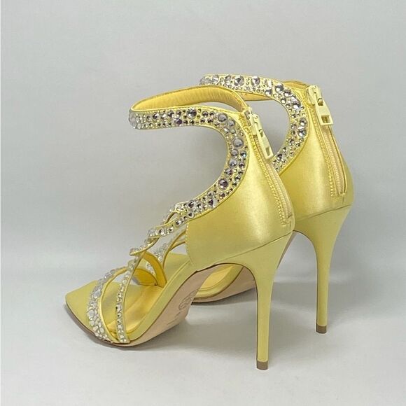Alexander McQueen Crystal Satin Ankle-Cuff Cocktail Sandals size 36 - Picture 8 of 14